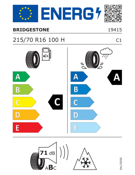 Bridgestone WEATHER CONTROL A005 EVO 215/70 R16 100 H