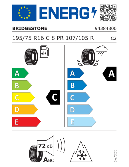 Bridgestone DURAVIS ALL SEASON 195/75 R16 107 R