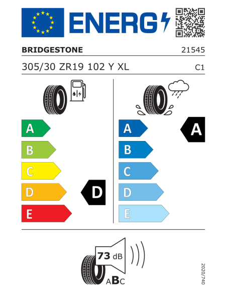 Bridgestone POTENZA SPORT 305/30 R19 102 Y EXTRALOAD