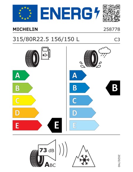 Michelin X MULTI HD D 315/80 R22.5 156/150 L