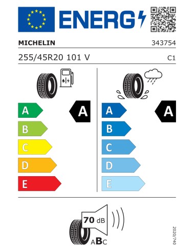 Michelin E PRIMACY 255/45 R20 101 V