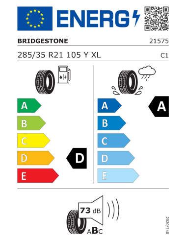 Bridgestone POTSPORTXL 285/35 R21 105 Y EXTRALOAD
