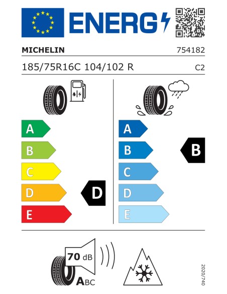 Michelin AGILIS ALPIN C 8PR M+S 3PMSF 185/75 R16 104 R