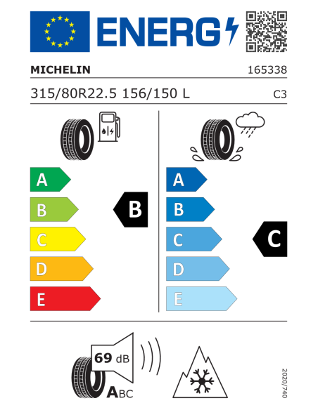 Michelin X LINE ENERGY D 315/80 R22.5 156/150 L