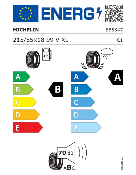 Michelin PRIMACY 4+ 215/55 R18 99 V EXTRALOAD