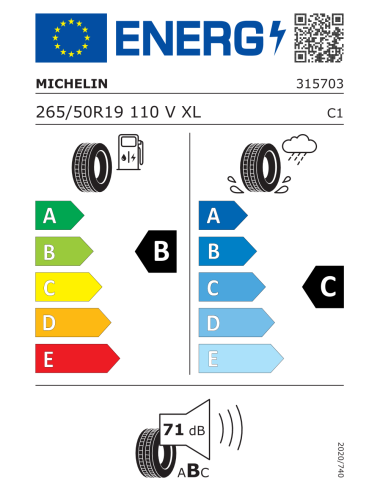 Michelin Latitude Tour HP 265/50 R19 110 V EXTRALOAD