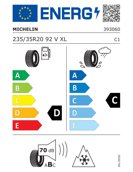 Michelin PILOT ALPIN PA4 XL FR N0 GRNX 235/35 R20 92 V