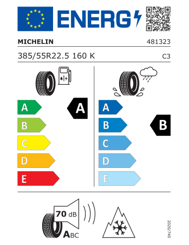 Michelin X LINE ENERGY F 385/55 R22.5 160 K