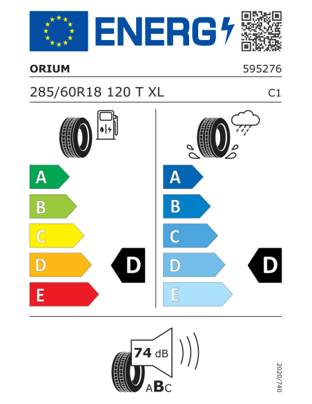 Orium ROAD-TERRAIN 285/60 R18 120 T EXTRALOAD