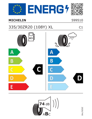 Michelin P.SPORT CUP 2 335/30 R20 108 Y EXTRALOAD