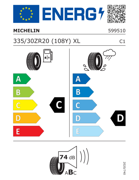 Michelin P.SPORT CUP 2 335/30 R20 108 Y EXTRALOAD