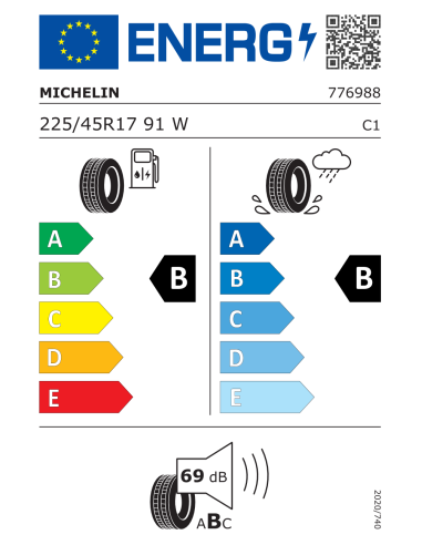 Michelin PRIMACY-4 S1 225/45 R17 91 W