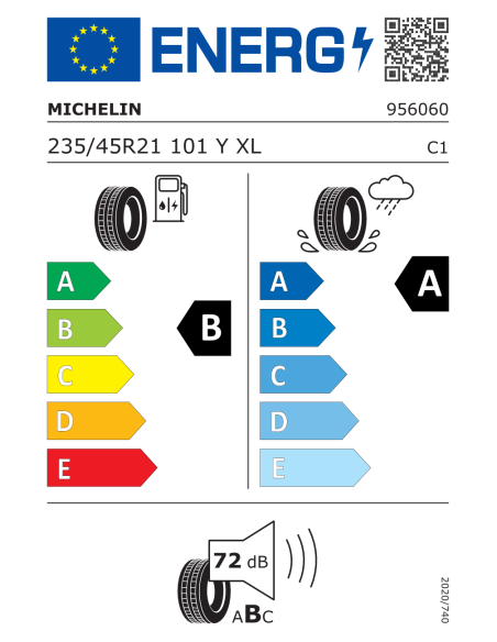 Michelin PILOT SPORT 4 SUV XL FR MO-S ACOUSTIC 235/45 R21 101 Y
