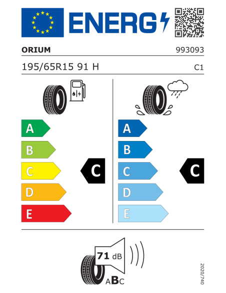 Orium HIGH PERFORMANCE. 195/65 R15 91 H