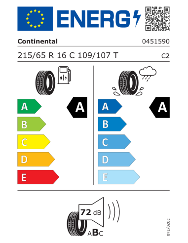 Continental VANCONTACT ECO 215/65 R16 109 T