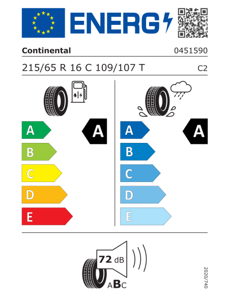 Continental VANCONTACT ECO 215/65 R16 109 T