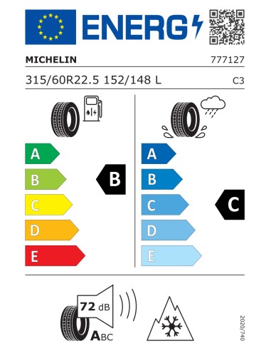 Michelin X LINE ENERGY D 315/60 R22.5 152/148 L