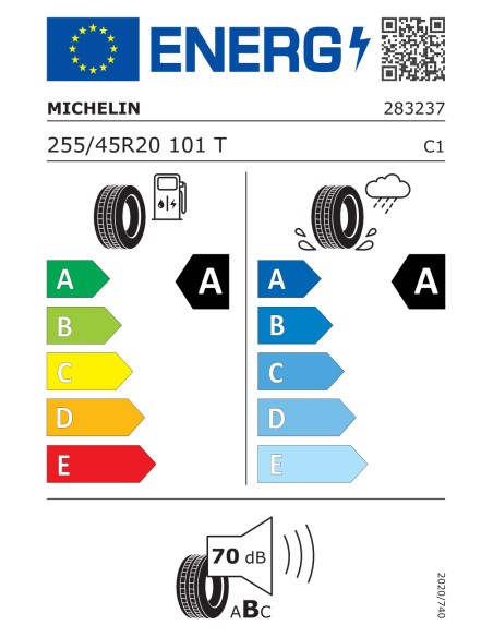 Michelin E PRIMACY 255/45 R20 101 T