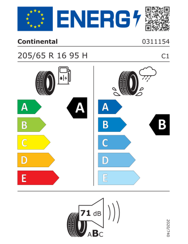Continental ECOCONTACT 6 205/65 R16 95 H