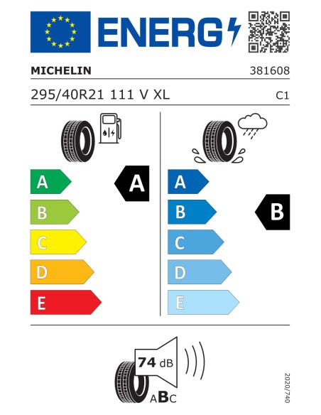Michelin Pilot Sport EV 295/40 R21 111 V EXTRALOAD