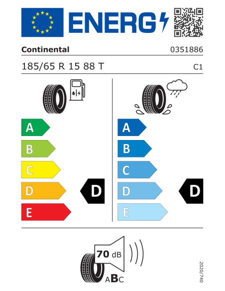 Continental ECO 3 MO 185/65 R15 88 T