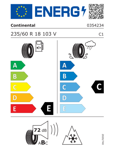 Continental TS-830 P N0 235/60 R18 103 V