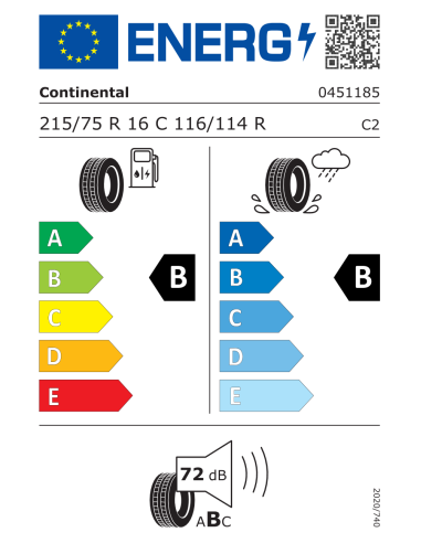 Continental VANCONTACT 100 215/75 R16 116 R