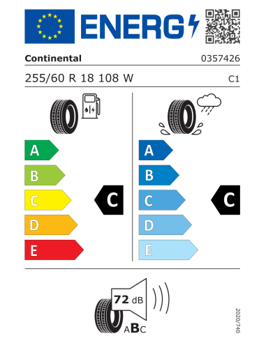 Continental CROSSCONTACT LX SP 255/60 R18 108 W