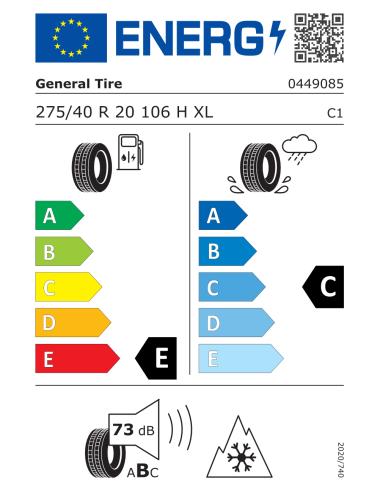 General Grabber AT3 275/40 R20 106 H EXTRALOAD