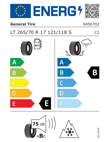 General Grabber AT3 265/70 R17 121/118 S