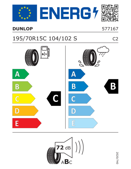 Dunlop ECONODRIVE LT 195/70 R15 104 S