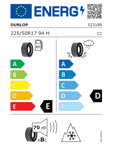 Dunlop WINTERSPORT 3D 225/50 R17 94 H