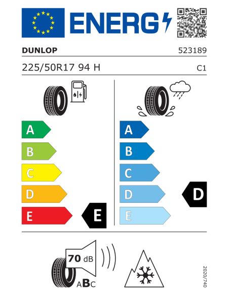 Dunlop WINTERSPORT 3D 225/50 R17 94 H