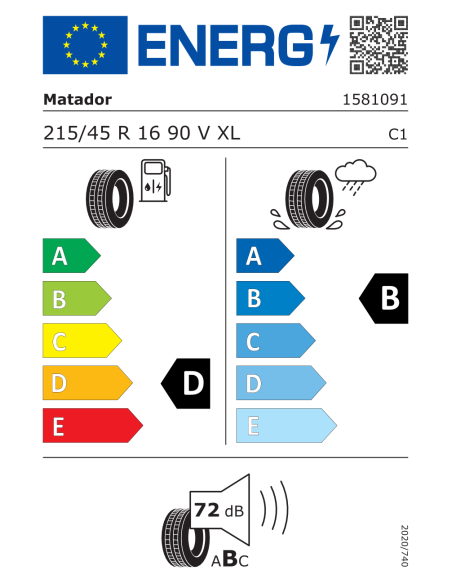 Matador MP47 HECTORRA 3 215/45 R16 90 V EXTRALOAD
