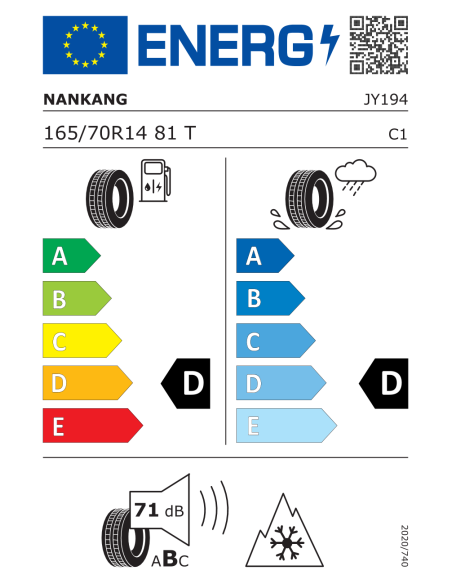 Nankang Winter Activa SV-3 165/70 R14 81 T