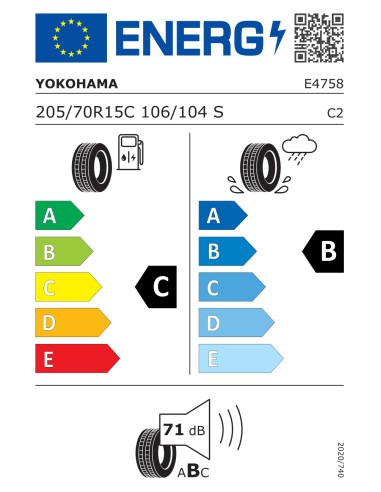 Yokohama BluEarth-Van RY55 205/70 R15 106/104 S