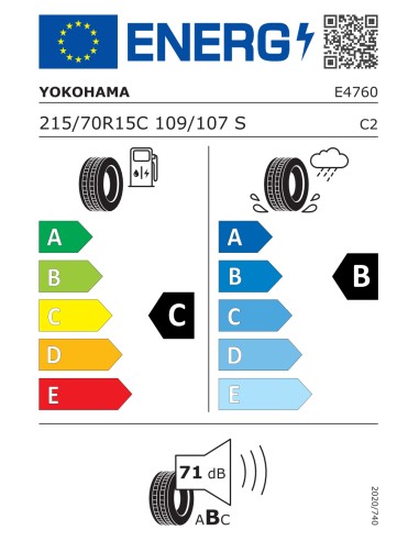 Yokohama BluEarth-Van RY55 215/70 R15 109 S