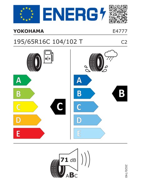 Yokohama BLUEARTH VAN RY55 195/65 R16 104 T