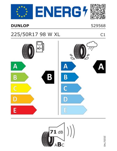 Dunlop Sport BluResponse 225/50 R17 98 W EXTRALOAD