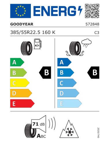 GoodYear KMAX S G2 385/55 R22.5 160K/158 L