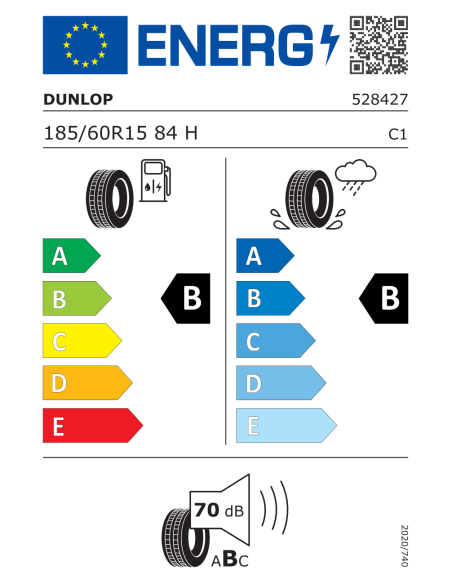 Dunlop Sport BluResponse 185/60 R15 84 H
