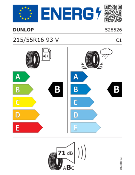 Dunlop Sport BluResponse 215/55 R16 93 V