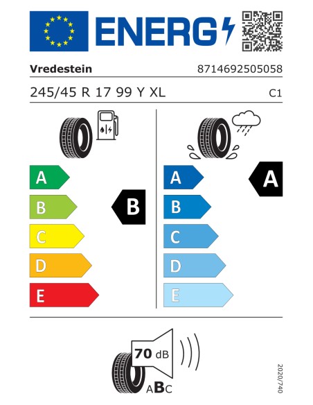 Vredestein ULTRAC XL FSL 245/45 R17 99 Y EXTRALOAD