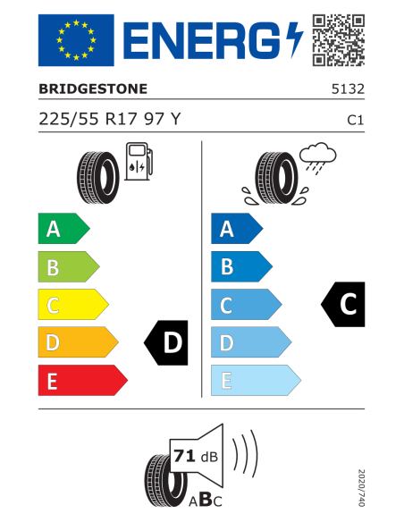 Bridgestone TURANZA ER300 225/55 R17 97 Y RUNFLAT