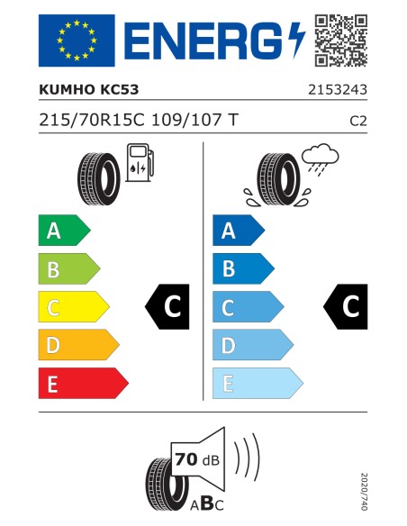 Kumho KC53 215/70 R15C 109 T