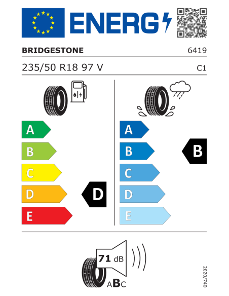 Bridgestone D.SPORT H/P 235/50 R18 97 V