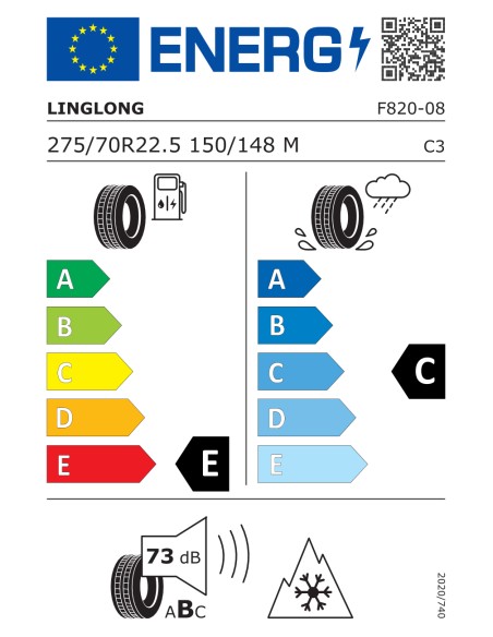 Linglong F820 275/70 R22.5 150/148 M