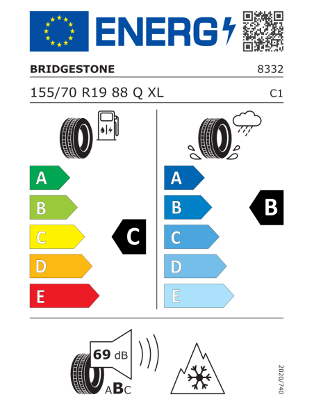 Bridgestone BLIZZAK LM500 XL * 155/70 R19 88 Q