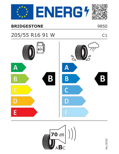 Bridgestone T005 TURANZA RFT 205/55 R16 91 W RUNFLAT
