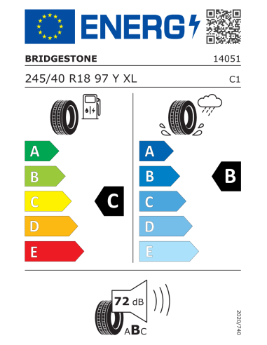 Bridgestone S001 POTENZA EXT 245/40 R18 97 Y EXTRALOAD RUNFLAT